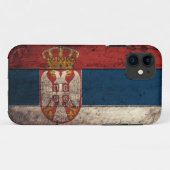 Alte hölzerne Serbien-Flagge Case-Mate iPhone Hülle (Rückseite (Horizontal))