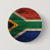 Alte hölzerne Südafrika-Flagge Button (Vorderseite)