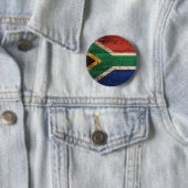 Alte hölzerne Südafrika-Flagge Button (Beispiel)
