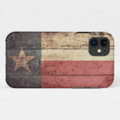 Alte hölzerne Texas-Flagge; Case-Mate iPhone Hülle (Rückseite (Horizontal))