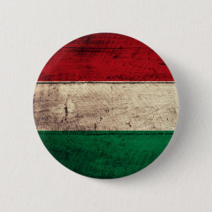 Alte hölzerne Ungarn-Flagge Button