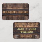 Alte hölzerne visitenkarte (Vorne/Hinten)