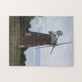 alte hölzerne Windmühle in der ländlichen Puzzle (Horizontal)