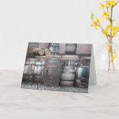 Alte Holzfässer Karte (Gelbe Blume)