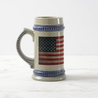 Alte Holzflagge Bierglas