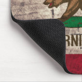 Alte Holzflagge Kalifornien Mousepad (Ecke)