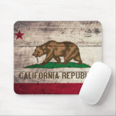 Alte Holzflagge Kalifornien Mousepad (Mit Mouse)