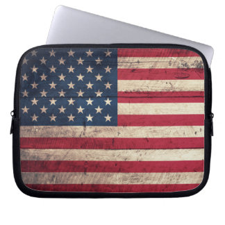 Alte Holzflagge Laptopschutzhülle