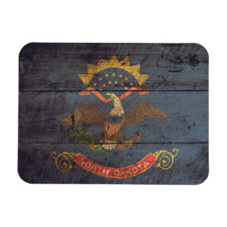 alte Holzflagge Nord-Dakota; Magnet