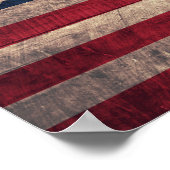 Alte Holzflagge Poster (Ecke)