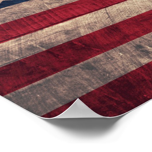 Alte Holzflagge Poster (Ecke)