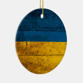 Alte Holzflagge Ukraine Keramikornament (Rechts)