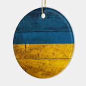 Alte Holzflagge Ukraine Keramikornament (Links)