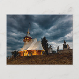 Alte Holzkirche von Chiscau in Rumänien Postkarte