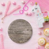 Alte Holzplanken Pappteller (Party)