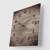 Alte Holzplanken Quadratische Wanduhr (Winkel)