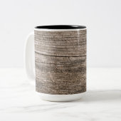 Alte Holzplanken Zweifarbige Tasse (Vorderseite Links)