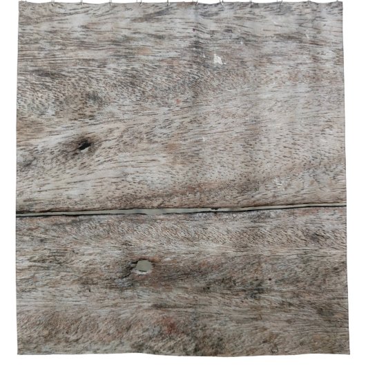 Alte Holzplatte nah als Hintergrund Duschvorhang (Vorderseite)