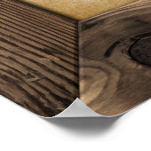 Alte Holzrahmen mit gelbtem Papier im Inneren Poster (Ecke)