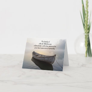Alte Holzreihenboot-Sympathie-Dankeskarten Karte