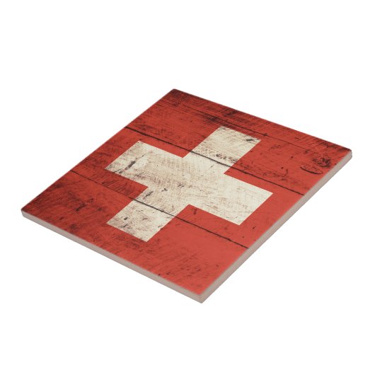 Alte Holzschweiz - Fahne Fliese (Seite)