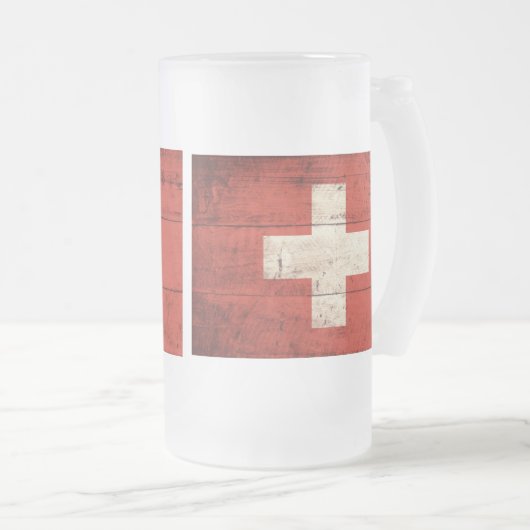 Alte Holzschweiz - Fahne Mattglas Bierglas (VorderseiteRechts)