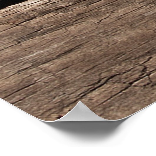 Alte Holzschwellen strukturiert hintergrundabstrak Poster (Ecke)