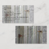 Alte Holztür in einer Steinwand Visitenkarte (Vorne/Hinten)