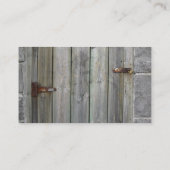 Alte Holztür in einer Steinwand Visitenkarte (Rückseite)