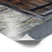 Alte Holztür mit Licht Fotodruck (Ecke)