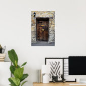 Alte Holztür mit Licht Poster (Heimbüro)