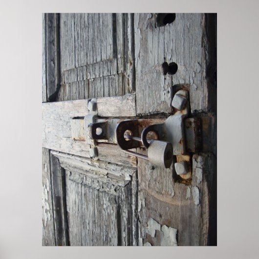 Alte Holztür Poster (Vorne)