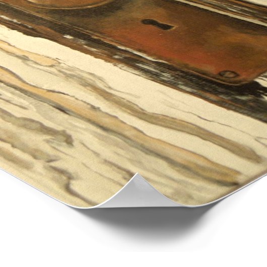 Alte Holztür Poster (Ecke)