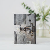 Alte Holztür Postkarte (Stehend Vorderseite)