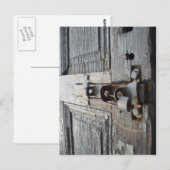 Alte Holztür Postkarte (Vorne/Hinten)