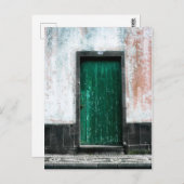 Alte Holztüre Azoren Portugal Postkarte (Vorne/Hinten)