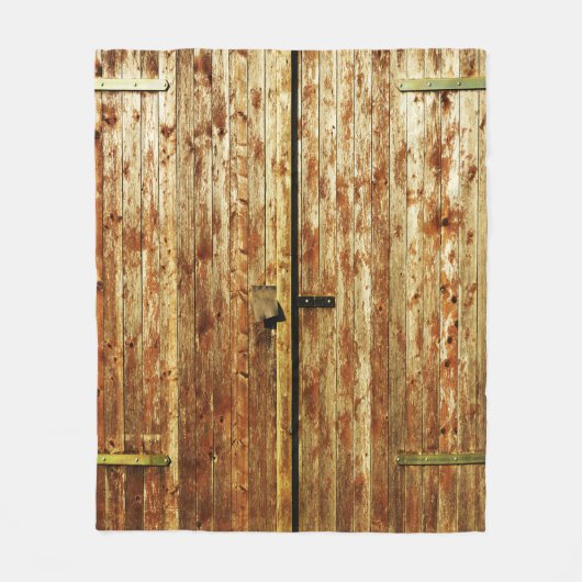 Alte Holztüren Fleecedecke (Vorderseite)