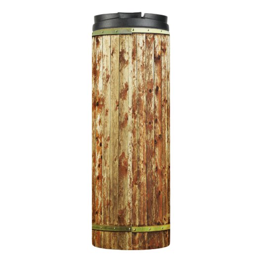 Alte Holztüren Thermosbecher (Rückseite)