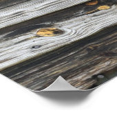 Alte Holzwand mit Fenster Poster (Ecke)