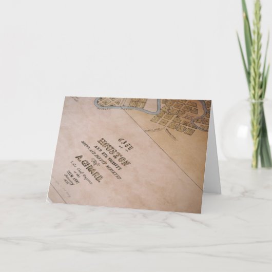 Alte Houston-Karten-Karte Karte (Vorderseite)