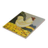 Alte Hühnermalerei Fliese (Seite)