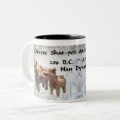 Alte HundeTasse Zweifarbige Tasse (Vorderseite Links)