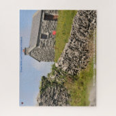 Alte Hütte und Steinmauern Galway Irland. Jigsaw Puzzle (Vertikal)