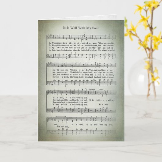 Alte Hymne für Beileid Karte (Gelbe Blume)