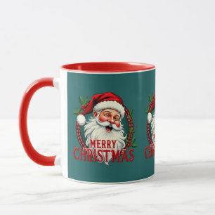 Alte Illustration von Santa - Frohe Weihnachten Tasse