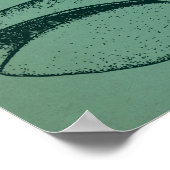Alte Illustration von Walen Poster (Ecke)