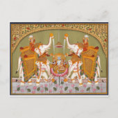 ALTE INDISCHE MALERIE LORD VISHNU HINDU DEITY POSTKARTE (Vorderseite)