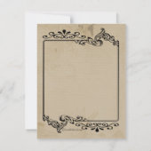 Alte inspirierte kundengerechte Westhochzeit laden Einladung (Rückseite)