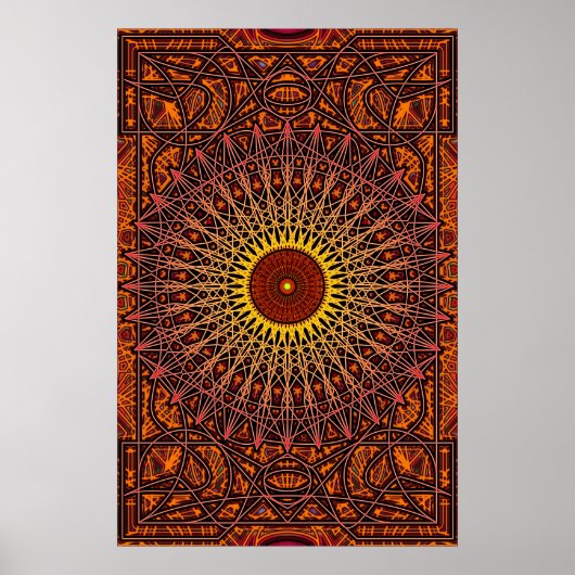 Alte Intuitionen Mandala Art Poster (Vorne)