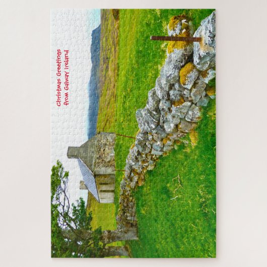 Alte irische Hütte Galway Irland. Jigsaw Puzzle (Vertikal)